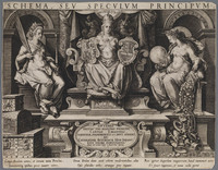 KG 01954
<br/>
Titelblad "Schema seu speculum principum"
<br/>
<em>Sadeler, Johannes (1550-1600)</em>